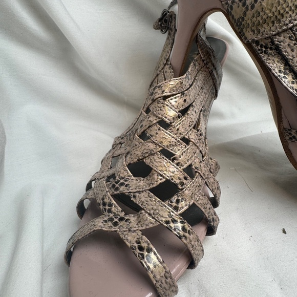 Jessica Stiletto Shoes Womens Size 8 Pink Snakeskin Clubwear Gothgirl Maximalist - Picture 2 of 8